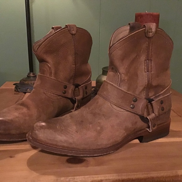 Frye Ankle Harness Boots 7.5 B - Picture 1 of 11